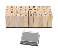 Générique Ensemble de 40 Tampons Tampons en Bois Lettres Minuscules 1 Cm pour Scrapbooking et Journal Intime Outils Artisanaux pour Création de Cartes