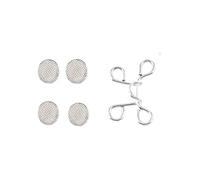 Générique Ensemble de 5/1 Boutons de Taille réglables et Extensibles for Jeans, Peut serrer la circonférence de la Taille des Jeans, Pas Besoin de Coudre des Boutons(S-Silver (27mm),2 Set)