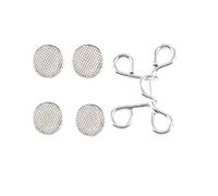 Générique Ensemble de 5/1 Boutons de Taille réglables et Extensibles for Jeans, Peut serrer la circonférence de la Taille des Jeans, Pas Besoin de Coudre des Boutons(L-Silver (32mm),2 Set)