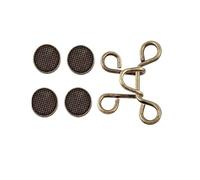 Générique Ensemble de 5/1 boutons de taille réglables et extensibles for jeans, peut serrer la circonférence de la taille des jeans, pas besoin de coudre des boutons(L-Bronze (27mm),1 Set)