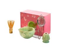 Générique Ensemble de 5 outils, bol à bec en céramique, fabrication petit-déjeuner et latte(Green 5pcs,Five-piece Set)