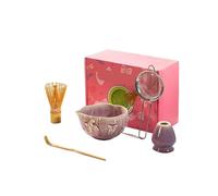 Générique Ensemble de 5 outils, bol à bec en céramique, fabrication petit-déjeuner et latte(Purple 5pcs,Four-piece Set)