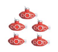 Générique Ensemble de 5 Pièces, Décoration D'aquarium, Jouet pour Enfants, Jolie Statuette pour Accessoires D'aquarium, Multifonctionnel, 5,1 X 3,3 Cm, Rouge