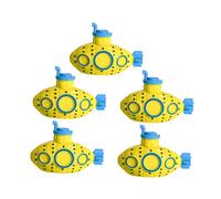 Générique Ensemble de 5 Pièces, Décoration D'aquarium, Jouet pour Enfants, Jolie Statuette pour Accessoires D'aquarium, Multifonctionnel, 5,1 X 3,3 Cm, Jaune