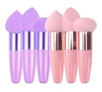 Générique Ensemble de 6 Éponges à Maquillage en Latex Multifonctionnelles, Utilisables Humide ou Sec, Gadget de Maquillage Pratique Usage Quotidien