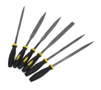 Générique Ensemble de 6 Limes Métalliques en Acier Poignée Plastique, Outil de Limage Résistant pour Travail du Bois et Métal, Finition Professionnelle pour Menuisiers et Bricoleurs