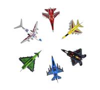 Générique Ensemble de 6 Maquettes D'avions en Alliage Métallique, et Autres Aéronefs, Objets de Collection et