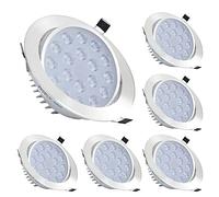 Générique Ensemble de 6 spots encastrés LED à cardan rotatifs de 3 à 18 W, sans boîtier, pour plafonds et plafonniers. Disponibles en 2, 2,5, 3,5, 4 et 5 pouces (6000 K).