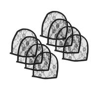 Générique Ensemble De 8 Pièces accessoires de étagère bonnet Filet de fermeture de Accessoires pour filet de dentelle de fixateur de queue de cheval Black