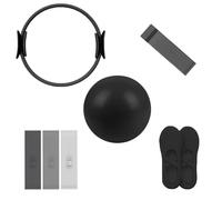 Générique Ensemble de bagues de Pilates : Cercle Magique Anti-déformation 35 cm + Mini Ballon + Bandes - Force, Flexibilité, Raffermissement Cuisses/Bras (B)