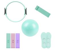 Générique Ensemble de bagues de Pilates : Cercle Magique Anti-déformation 35 cm + Mini Ballon + Bandes - Force, Flexibilité, Raffermissement Cuisses/Bras(#) (D)