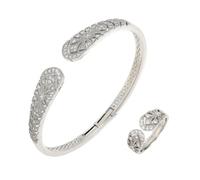 Générique Ensemble de bagues et de bracelets ornés de diamants Ensemble de bijoux de déclaration adapté fêtes de mariage et à diverses occasions unique