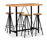 Générique Ensemble de Bar 5 pcs Bois d'acacia Massif et de récupération,Meubles,Ensembles de Meubles,Meubles de Salle à Manger,Brun,42.84 KG,275131