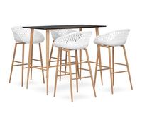 Générique Ensemble de Bar 5 pcs Noir et Blanc,Meubles,Ensembles de Meubles,Meubles de Salle à Manger,Noir,48.5 KG,3057463
