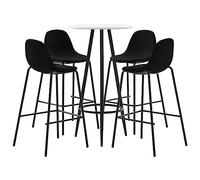 Générique Ensemble de Bar 5 pcs Tissu Noir,Meubles,Ensembles de Meubles,Meubles de Salle à Manger,Noir,32.15 KG,3051138