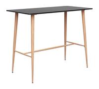 Générique Ensemble De Bar 5 Pieces Noir MDF Et Metal | Table Comptoir MDF, 4 Tabourets PP, Siege Ergo Dossier Maille, 110 Kg Par Siege