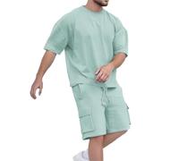 Générique Ensemble de bas d'entraînement pour homme,Ensemble survêtement 2 pièces Full Zip Sweat Capuche et Pantalon deux costumes Chic VêTement Complet Couleur unie confortable