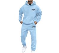 Générique Ensemble de bas d'entraînement pour homme Jogging Full Zip Sweat Capuche et Pantalon Vêtements sport avec Cordon Serrage Tendance Confortable 2 PièCes Classique Sportwear