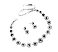 Générique Ensemble de bijoux de fête, boucles d ' oreilles en scintillant et chaîne à breloques, Construction en alliage, ensemble de bijoux à lumière permanente