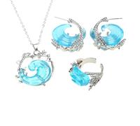 Générique Ensemble de bijoux de rencontres uniques, bagues d ' amitié océan, boucles d ' oreilles océan élégantes, collier pendentif à la mode pour bijoux à thème quotidien et de fête