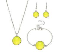 Générique Ensemble de bijoux sportifs 3 pièces avec breloque boule pour femmes, boucles d ' oreilles tendance, collier et, accessoires en alliage de zinc, accessoires de sport de mode