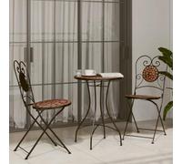 Générique Ensemble de Bistro mosaïque Terre Cuite Fer et céramique,Mobilier de Jardin,Salons de jardin-3216352
