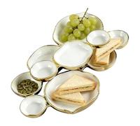 Générique Ensemble de Bols Groupés - Plateau à Étages Style Vintage pour Présentation | Plat de Service Décoratif,pour Fruit Snack Charcuterie Dessert Apéritif Fête