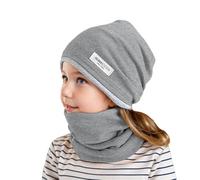 Générique Ensemble De Bonnet Echarpe Gants Hiver Pour Enfants Bonnets Avec Pompon Fille Garçon Enfant 6 Ans Cache Cou Polaire Gant Et Bébé Accessoires Set 3 Pièces (Grey,2-12 ans)