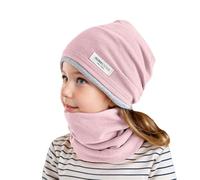 Générique Ensemble De Bonnet Echarpe Gants Hiver Pour Enfants Bonnets Avec Pompon Fille Garçon Enfant 6 Ans Cache Cou Polaire Gant Et Bébé Accessoires Set 3 Pièces (Rose,2-12 ans)