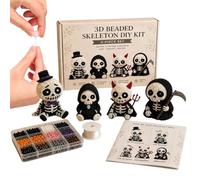 Générique Ensemble De Bricolage De Squelette En Perles 3D | ABS Kit Créatif D'Ornemen Avec Instructions Avec Instruction,Décoration D'Halloween Pour Bureau Domicile