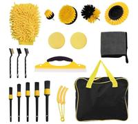 Générique Ensemble de brosses de Nettoyage de Voiture 19 pcs 19 pcs,Entretien & décoration de véhicules,Nettoyage de véhicules,Brosses de Lavage pour automobiles-42006841