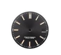 Générique Ensemble de Cadrans minimalistes NH35, 28.5mm, BGW9, Cadran Lumineux Bleu, Accessoires Montre modifiés for Mouvement NH35/NH36(Gold-Black)