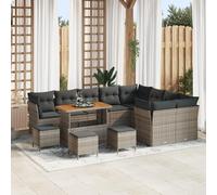 Générique Ensemble de canapé Jardin 13 pièces avec Coussins Gris, Rotin,Canapés de Jardin,99.4KG-3361533