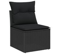 Générique Ensemble de canapés Jardin 13 pièces avec Coussins Noir Poly Rattan Acacia,Canapés de Jardin,100.3KG-3361539