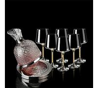 générique Ensemble de carafes à vin en Cristal, Style Nordique, décoration en Feuille d'or pour Cocktails au Champagne, Ensemble de fête familiale (B)