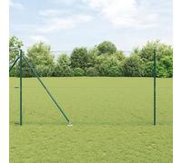 Générique Ensemble de clôture 2 pièces Vert Métal 25 x 1.5 m Durable,Poteaux & traverses de clôture,36.66KG-3353108