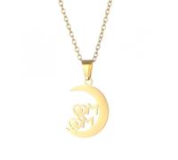 Générique Ensemble de collier et de boucles d’oreilles pour la fête des mères : collier cadeau et set de boucles d’oreilles MOMO moon et charm