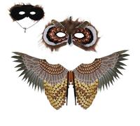 Générique Ensemble de costumes de hibou, chouettes Suit Ivy Wings, Eulen-98 × 38 cm Aile en peluche et masque pour les yeux, Light & Airy pour le mouvement des bras libres, idéal pour la scène