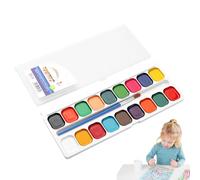 Générique Ensemble de couleur aquarelle pour une palette artificielle lavable aux, boîte créative avec pinceaux | Ensemble d'art pour les comme cadeau pour l'enseignement, les Pâques, la classe,
