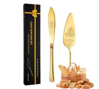 Générique Ensemble de coupe-gâteau en acier inoxydable, ensemble de découpe de gâteau de mariage | Serveuse à trancheuse à gâteau de luxe - Ensemble de coupe de Durable pour fruits, fromage, pain