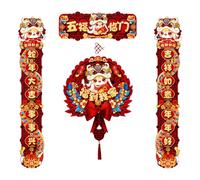 Générique Ensemble de Couplets décoratifs du Nouvel an Chinois, Serpent avec tentures de Porte, décorations de Porte de Festival, 2025