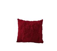 Générique Ensemble de coussins de sapin de Noël en flocon de neige, coussin de décoration de salon de couleur unie, coussin de Noël en jacquard (Red, 45x45cm)