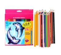Générique Ensemble de crayons de couleur, 24 crayons d'art vibrants, stylo à dessin polyvalent, idéal pour devoirs, la peinture, œuvres d'art, voyages, la classe, projets artisanaux, l'esquisse,
