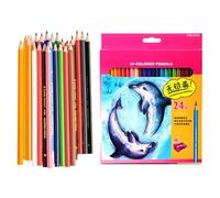 Générique Ensemble de crayons de couleur, 24 pièces crayons de couleur, force de crayon améliorée, stylo à dessin pour adultes pour la peinture de voyage