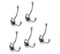 Générique Ensemble de crochets simples modernes de 5 pièces, Silver | Crochets décoratifs; Résistant à l ' oxydation, antirouille pour suspendre des serviettes et des vêtements; Besoins