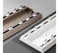 Générique Ensemble De Double Rails Rideaux Silencieux Et Solidaires, Rail De Plafond pour Séparation De Pièce, Tringle À Rideaux Robuste, Alliage D'aluminium pour Fenêtre(Champagne,260cm(2 * 130cm))