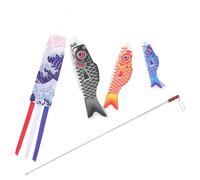 Générique Ensemble de Drapeaux de Carpe Japonaise en Polyester, Style Japonerie, Résistant la Décoloration, Flottant au Vent, Décoration Extérieure pour Restaurant Sushi