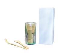 Générique Ensemble de fabrication de thé 5PCS, Cuillère à fouet en bambou Matcha Bowl, Boîte-cadeau Kit de fabrication de thé Raditional