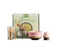 Générique Ensemble de fabrication de thé 5PCS, Cuillère à fouet en bambou Matcha Bowl, Boîte-cadeau Kit de fabrication de thé Raditional