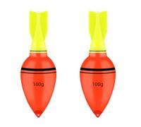 Générique Ensemble de flotteurs de pêche éclairés, 2 Palmes à | Bobbers à brillante avec dessus d ' ailerons pour une utilisation sur le rivage, flotteur de pêche éclairé